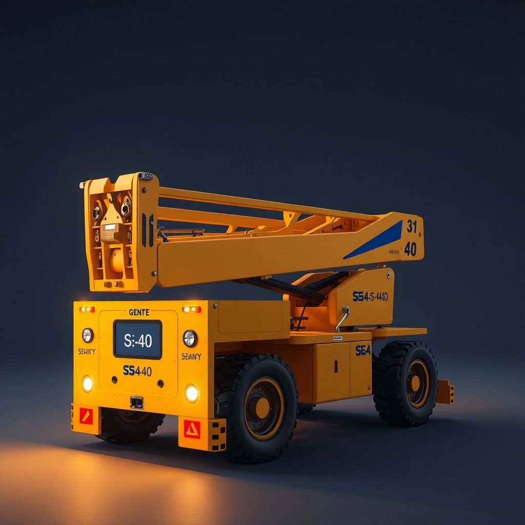 Genie S-40 lastik yanağında derin bir kesik