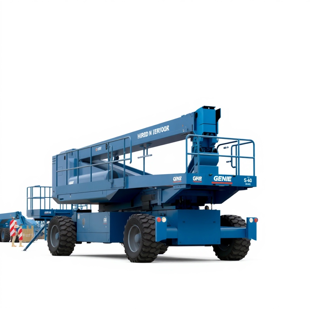 Genie S-40 hidrolik hortumlarının ve bağlantı elemanlarının yakından çekilmiş net bir foto